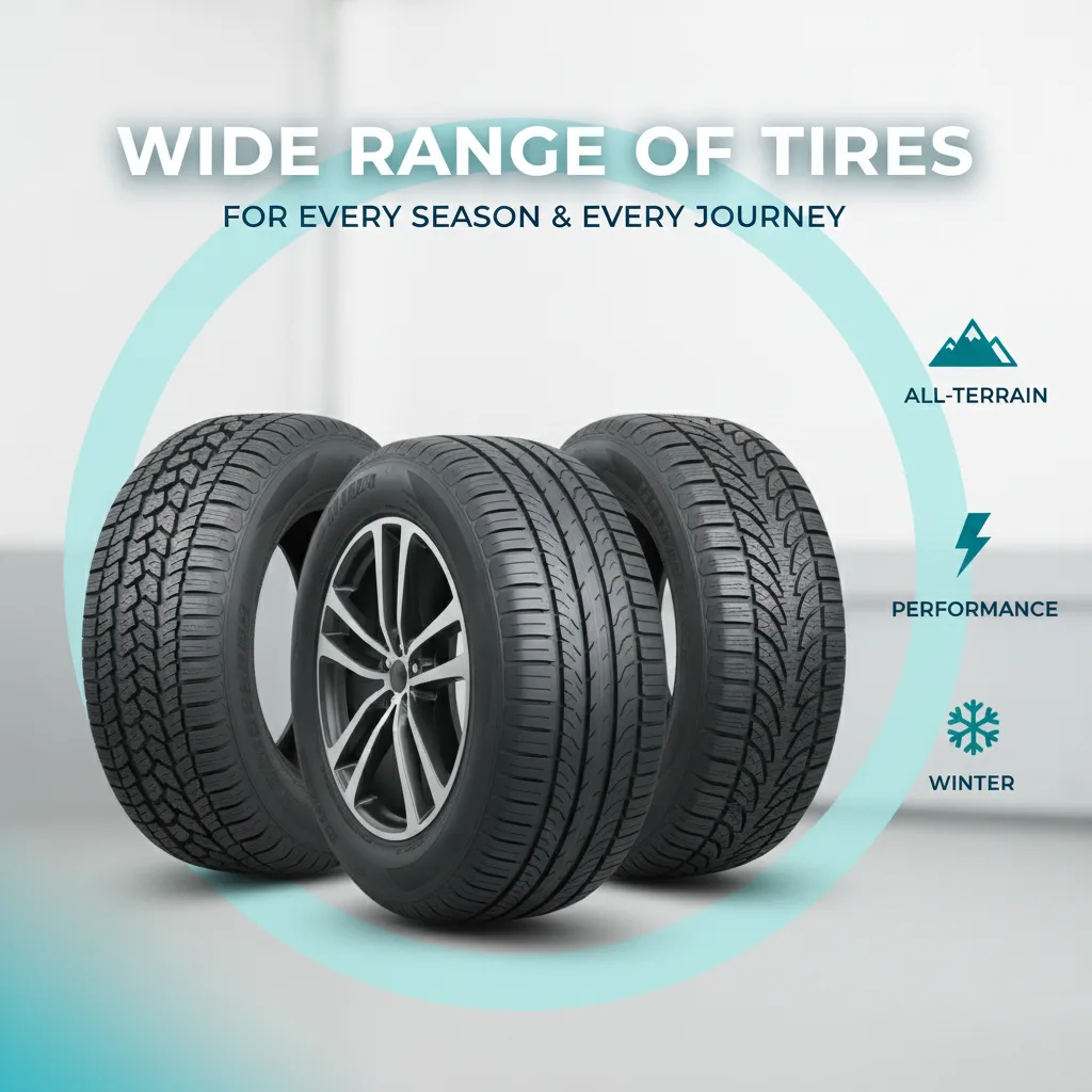 Wide range of winter, summer and all-season tires