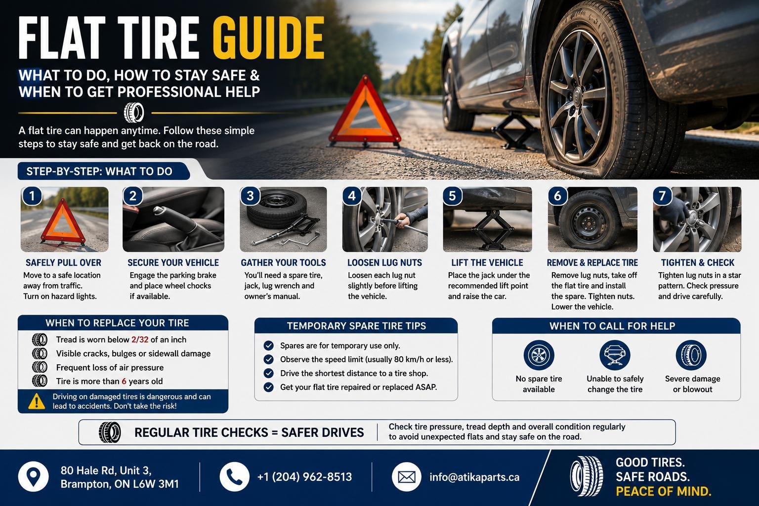 Flat Tire? What to Do & How to Prevent It in Brampton
