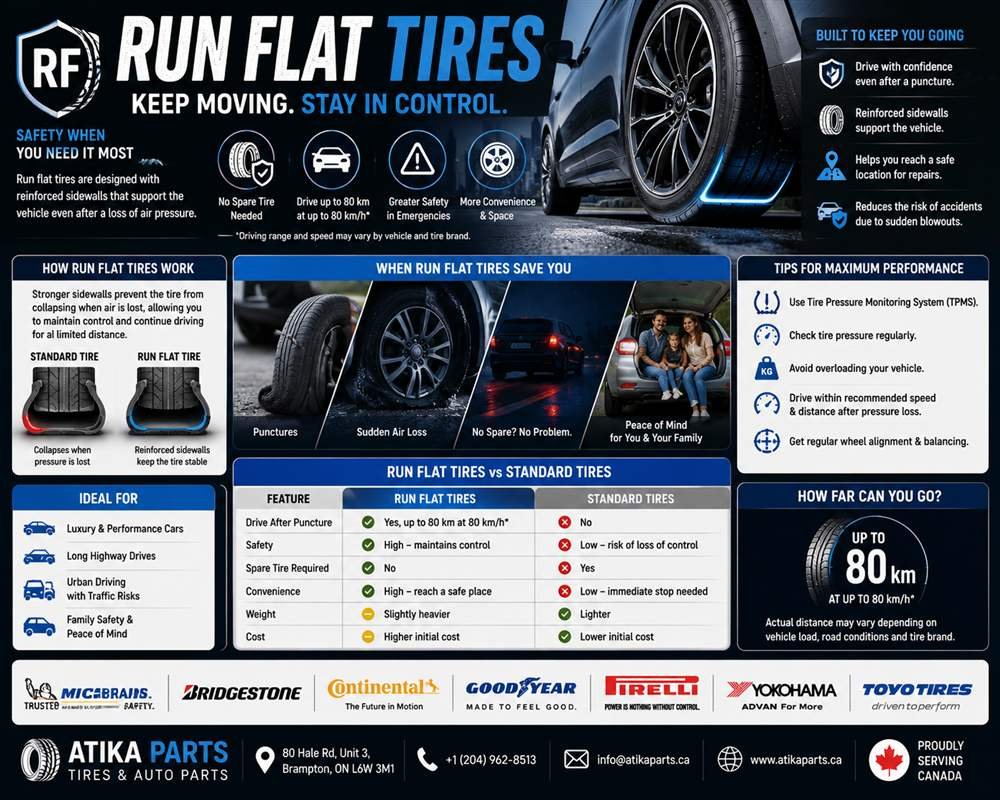 Run-Flat Tires Explained: How They Work & Who Needs Them
