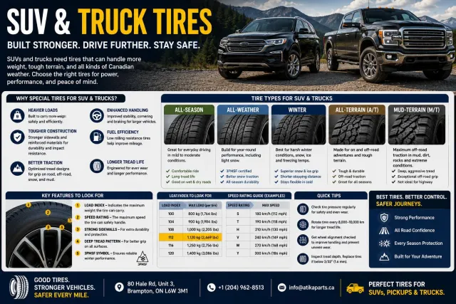 Best Tires for SUVs & Trucks: Buying Guide (Ontario)
