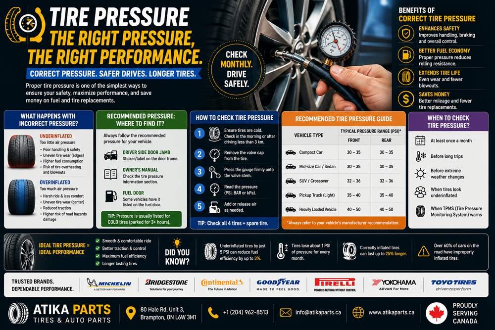 Tire Pressure Guide for Ontario: Find & Keep the Right PSI